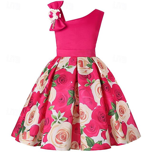 Flower Dress 3D Party Summer Sleeveless Easter Girls'