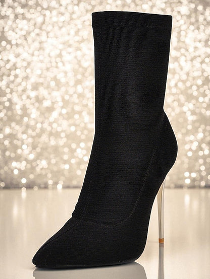 Leopard Boots Stiletto Pointed - Women's Sexy Ankle Print