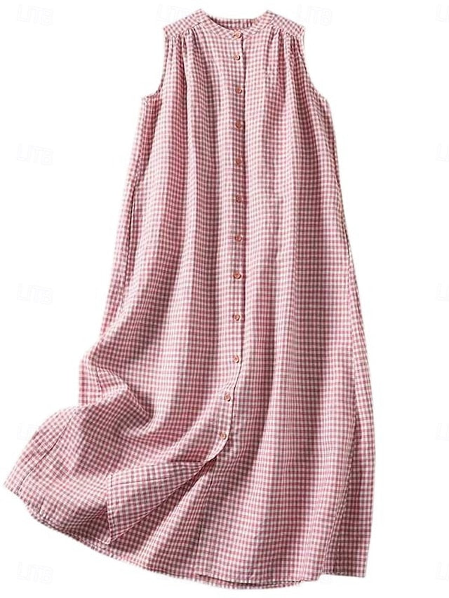 Women's Maxi Dress Cotton Blend Casual Dress Tank Dress
