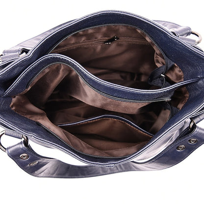 Women's Faux Leather – Burgundy Bag Large Shoulder