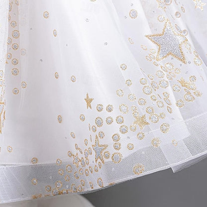 Kids Flower Girls' Party Dress Floral Sequin Girl