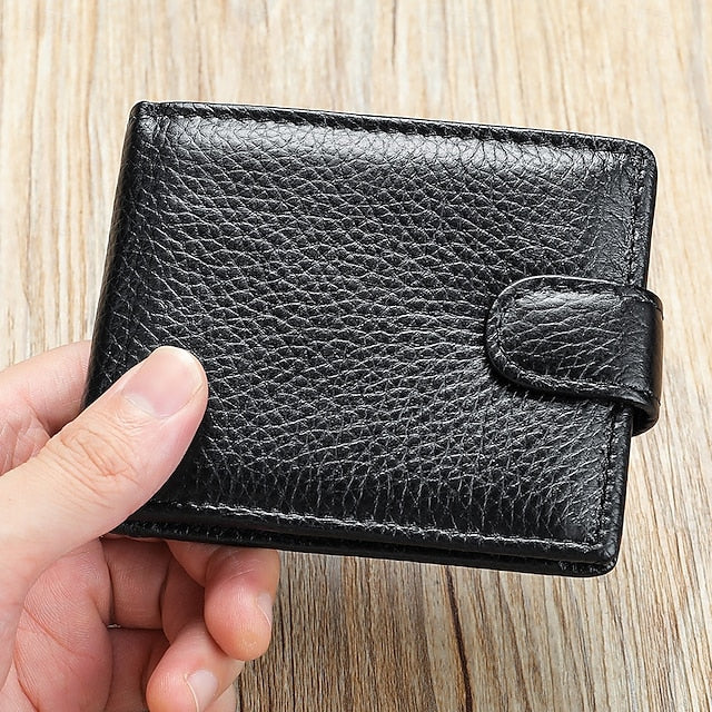 wallet card leather purse multi top cowhide layer Genuine coin