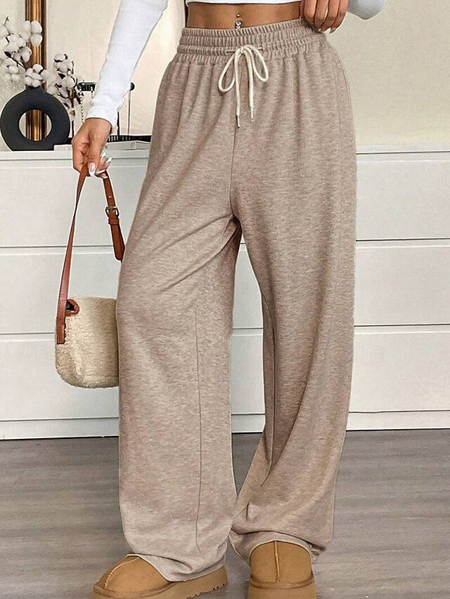 Women's Culottes Wide Leg Chinos Casual Long Medium Waist
