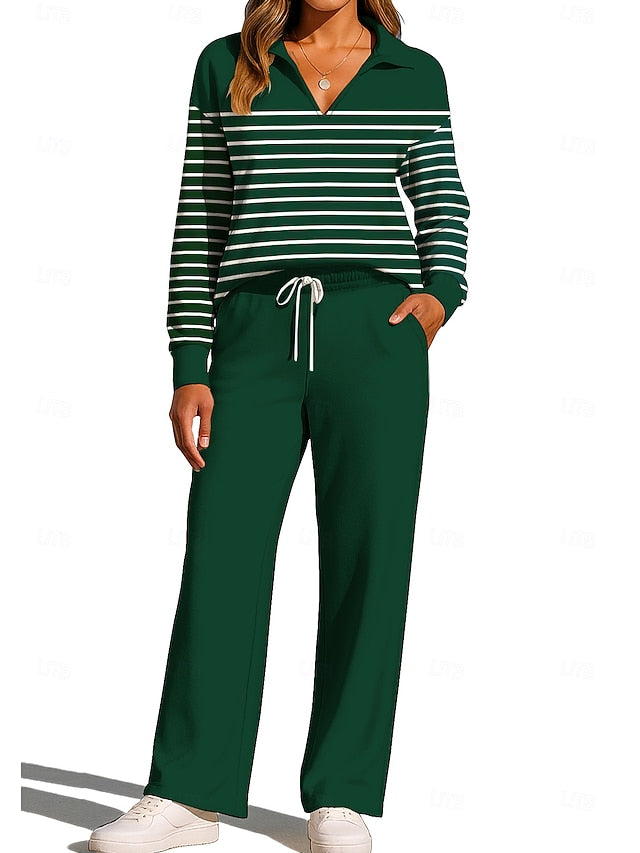 Women's Sweatshirt Tracksuit Sweatpants Drawstring Pocket