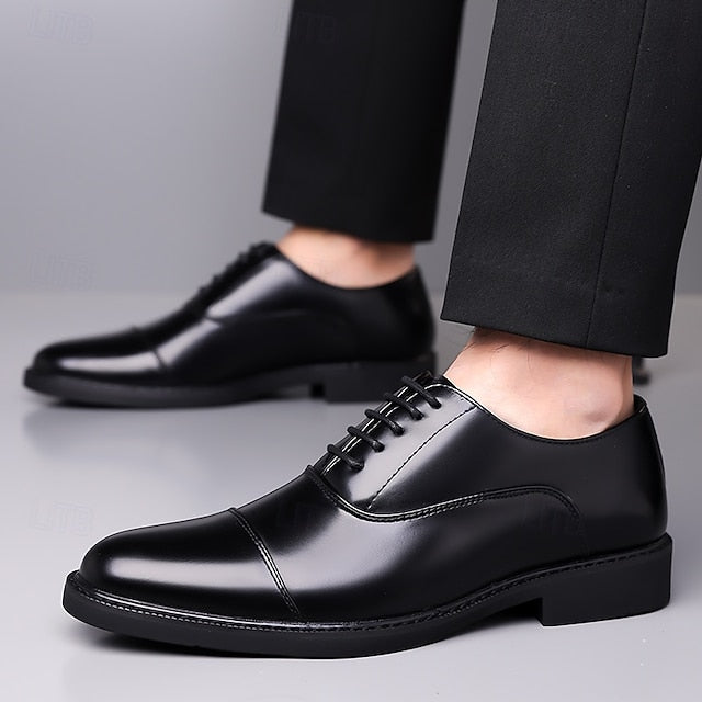 Shoes Cap-Toe – Oxford Design Classic Men's Brown