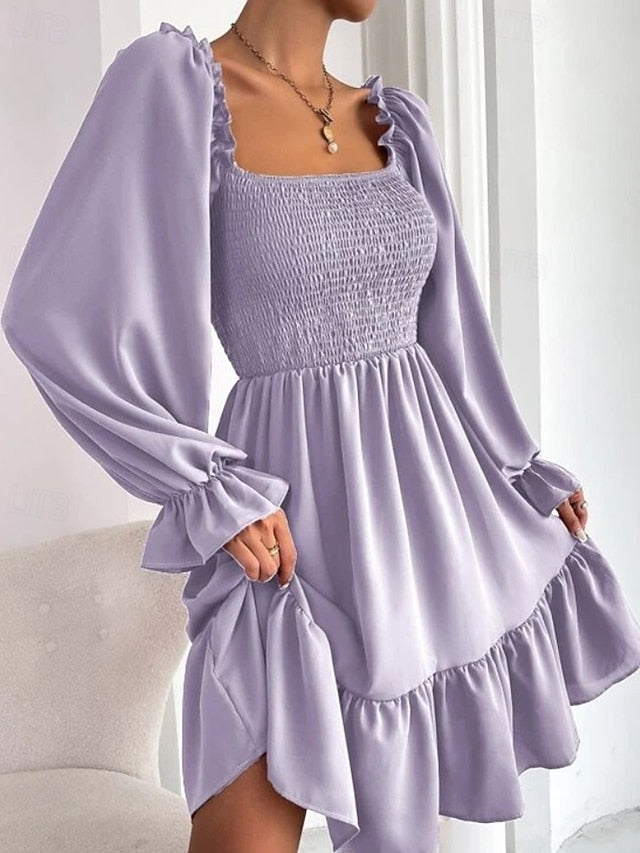 Women's Mini Dress Peplum Dresses Ruched Dress Modern