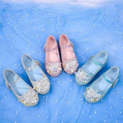 Flats Girls' Leather PU Shoes Portable Walking Princess