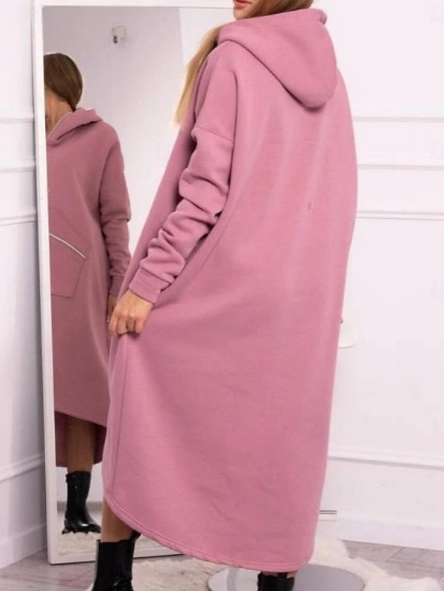 Women's Midi Dress Hoodie Dress Casual Dress Fashion Modern