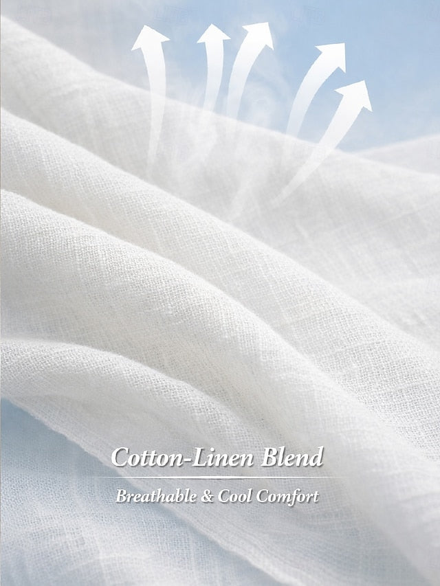 Women's Midi Dress Shirt Dress Casual Dress Cotton Linen