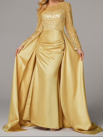 Mermaid Evening Dress Floor Carnival Elegant Masquerade Gown