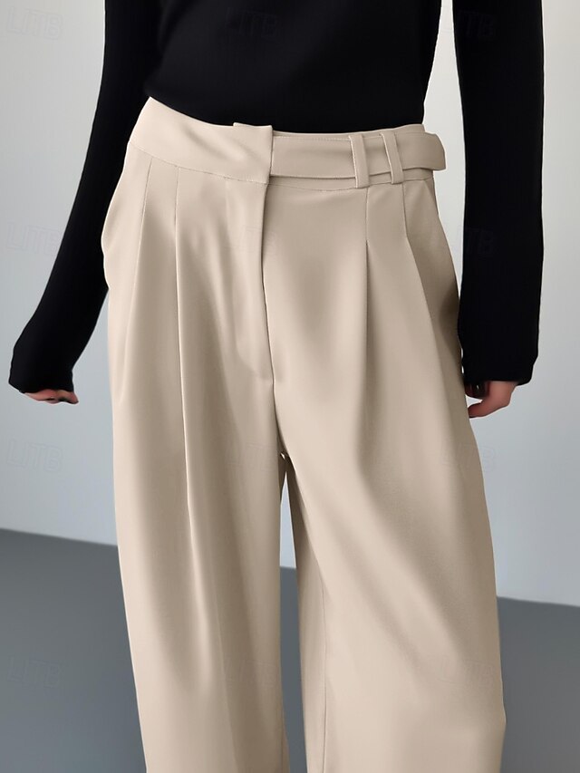 Women's Wide Leg Dress Pants Chinos Vacation Streetwear