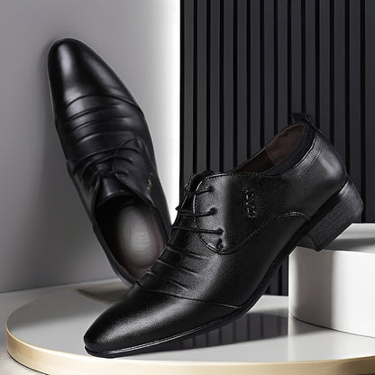 White Lace-Up Men's for Formal Elegant Shoes