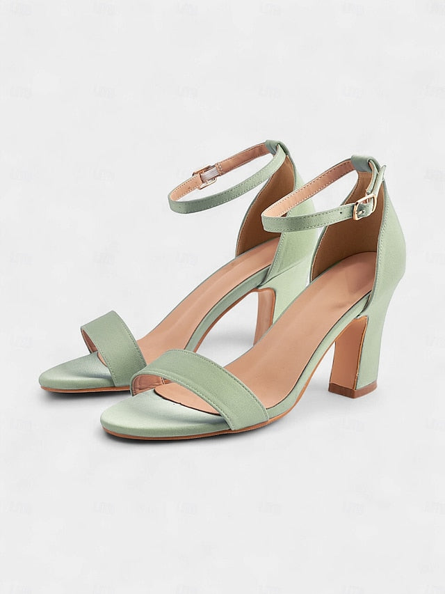 Light Toe Sandals Blue High Women's - Strap Heel Open Ankle