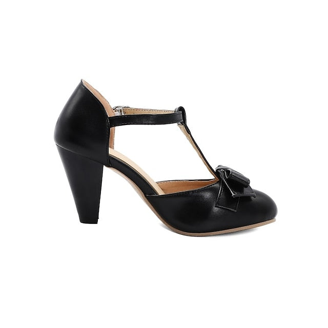 Mint Retro – Bow with 1950s T-Strap Vintage Chunky Green Heels