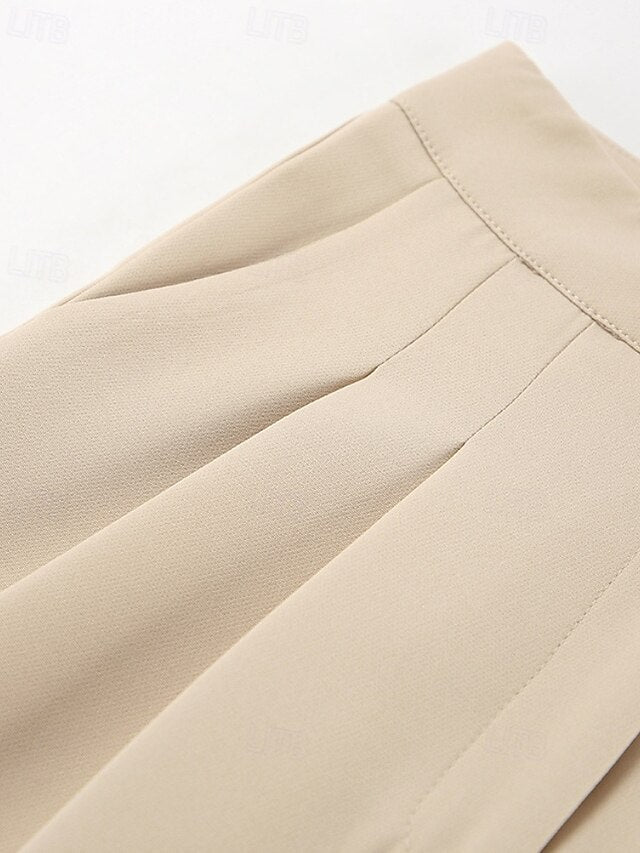 Women's Wide Leg Dress Pants Chinos Vacation Streetwear
