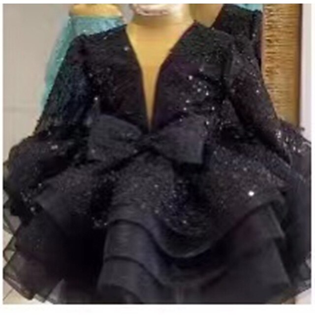 Girls' Party Girl Kids Sequin Long Flower Dress