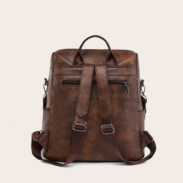 and Vintage Backpack Leather Tassel Purse with Women's Faux