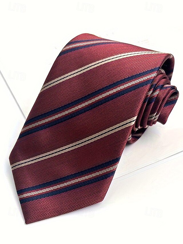 Classic Silk Paisley Necktie Men's and Striped Tie