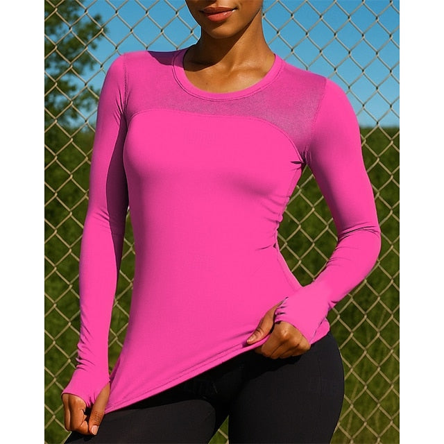 Women's Running T-Shirt Running Top Sports Top Long Sleeve