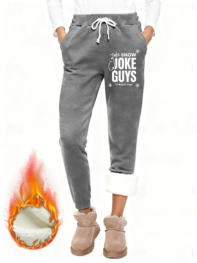Women's Sweatpants Fleece Pants Slacks Vacation Fashion