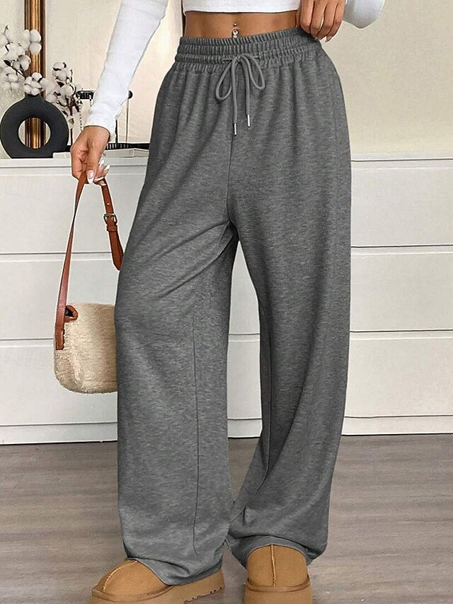 Women's Culottes Wide Leg Chinos Casual Long Medium Waist