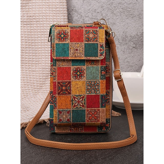 Women’s Vintage Adjustable Boho Phone Bag with Crossbody