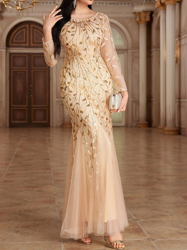 Bride of Neck Elegant Dress the Party Floor Mother Crew