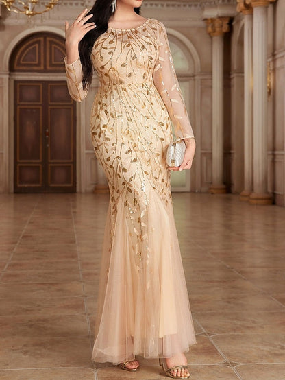 Bride of Neck Elegant Dress the Party Floor Mother Crew