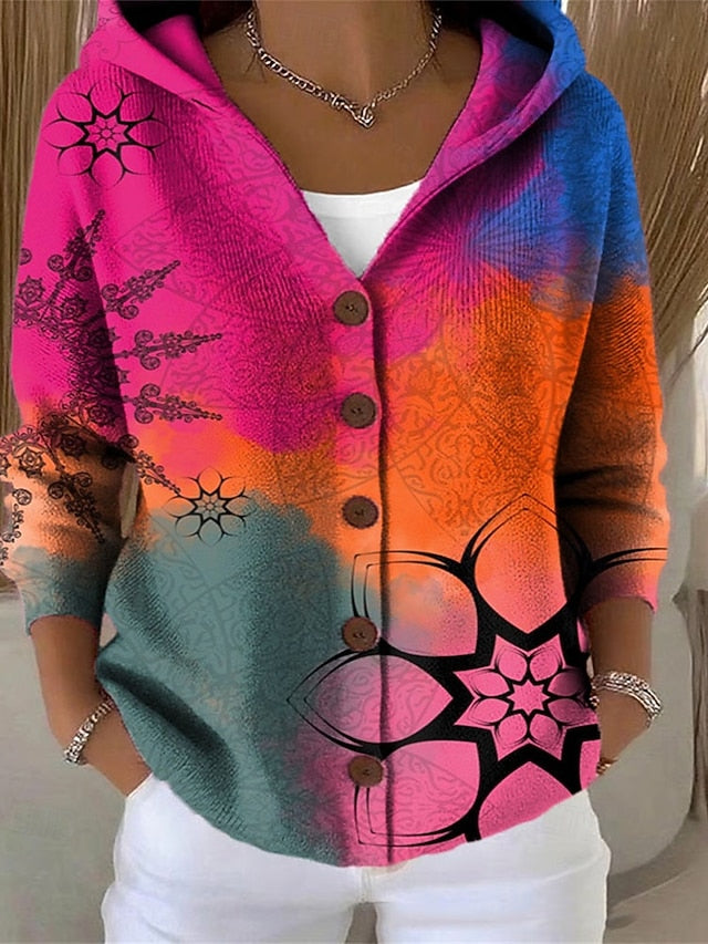Women's Sweater Cardigan Elegant Streetwear Daily Solid