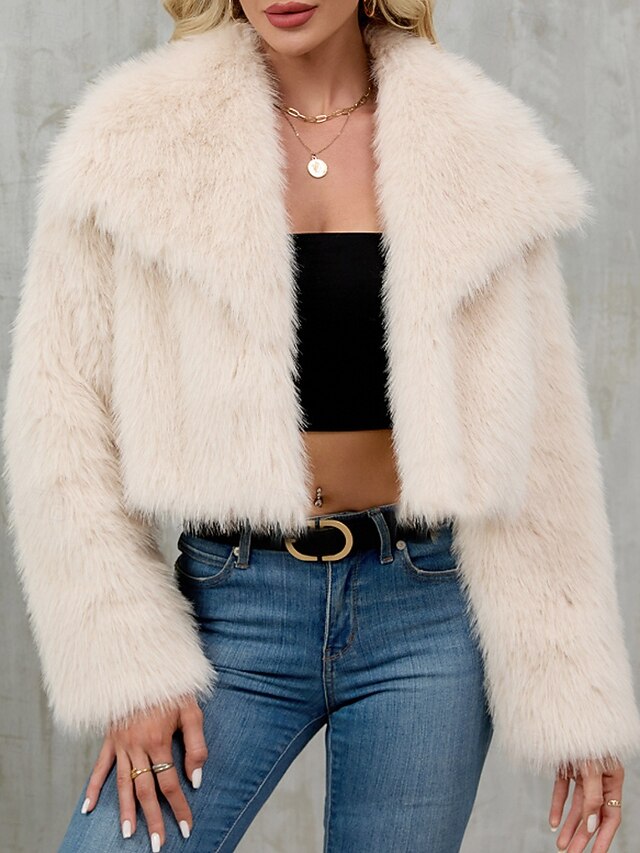 Faux Coat Warm Fur Comfortable Women's Furs Leathers