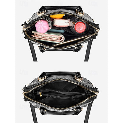 Crocodile Handbag with Women’s Leather Faux Tassel Pattern