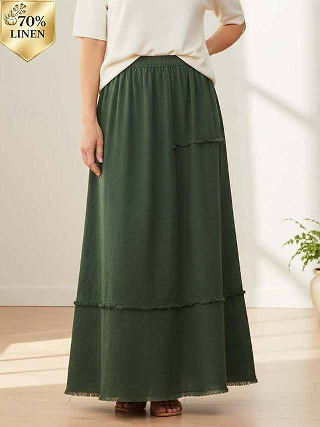 70% Linen Women's Linen Skirts Cotton Linen Skirts Casual