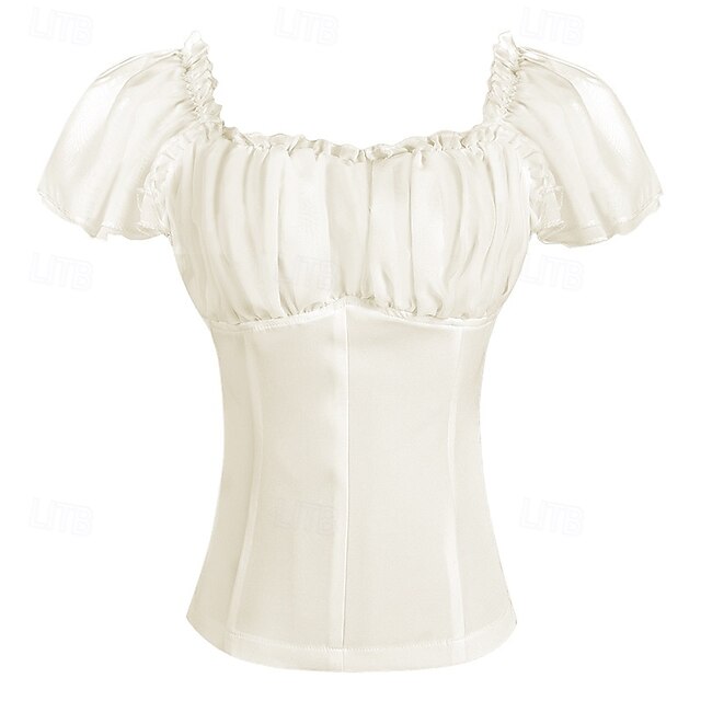 Medieval Blouse Vintage Renaissance Shirt / Retro Balloon Puff