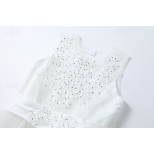 Sleeveless Kids Girl Girls' Dress Flower Wedding