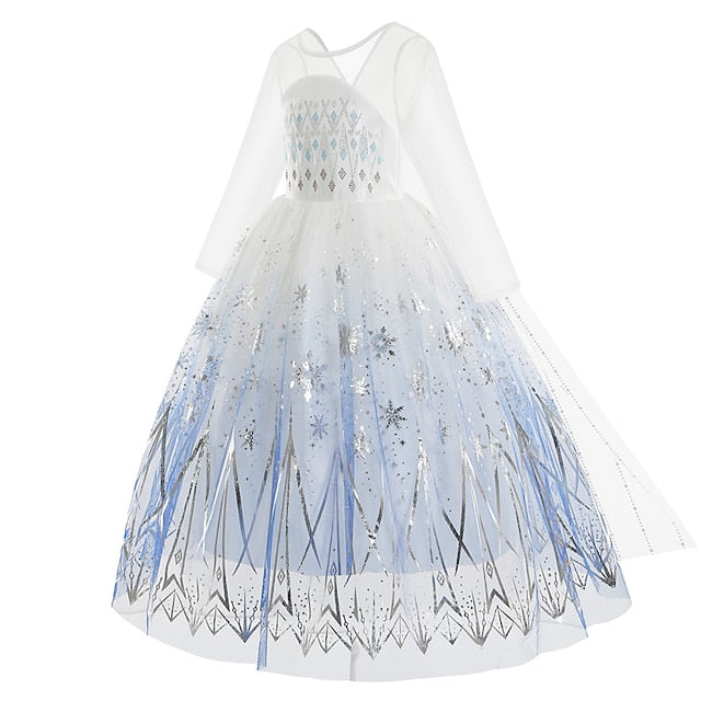 Dress Fairytale Flower Frozen Princess Girl Vacation Elsa