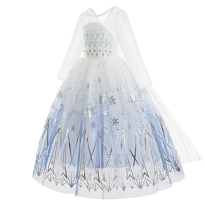 Dress Fairytale Flower Frozen Princess Girl Vacation Elsa