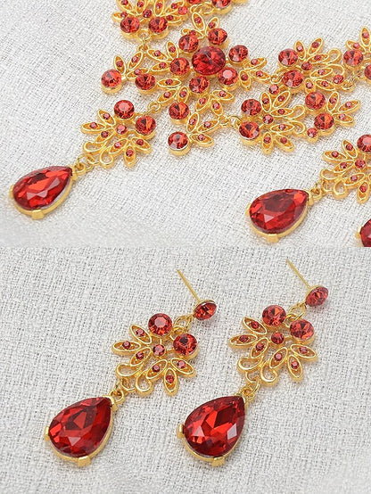 – Women's Set Silver and Jewelry Rhinestone Elegant Tiara