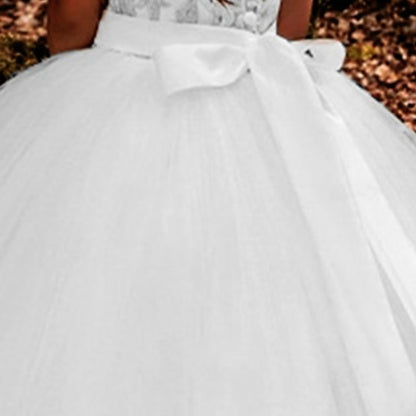 Solid Girl Dress Kids Flower Colored Girls' Floral