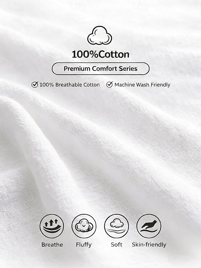 Women's Shirt 100% Cotton Blouse Ruched Plain Daily Basic