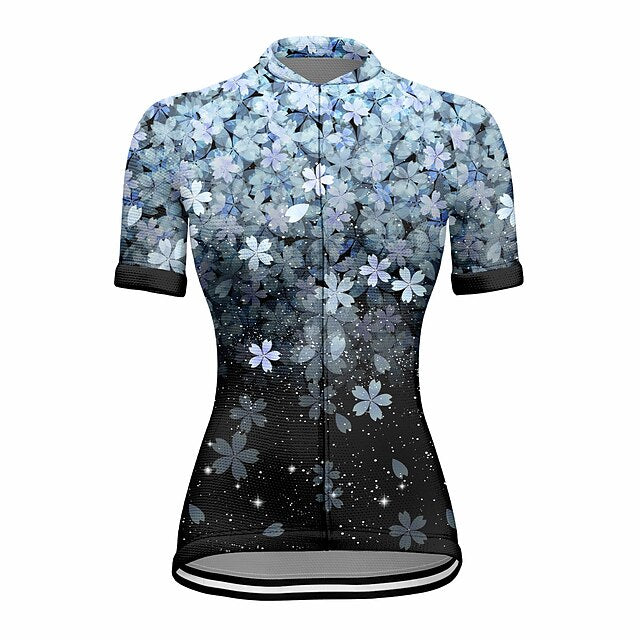 Women's Cycling Jersey Floral Botanical Short Sleeve Bike
