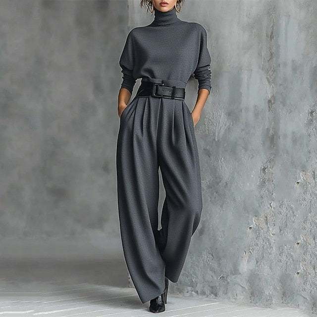 Women's T Shirt Pants Sets Bolero Top Long Sleeve