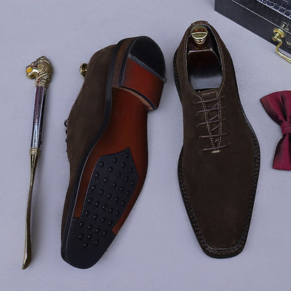 Suede Genuine - Men's Oxford Cowhide Leather Shoes