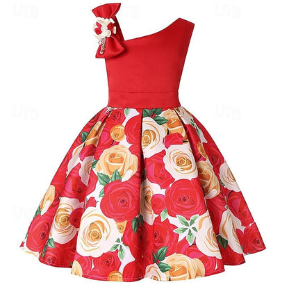 Flower Dress 3D Party Summer Sleeveless Easter Girls'