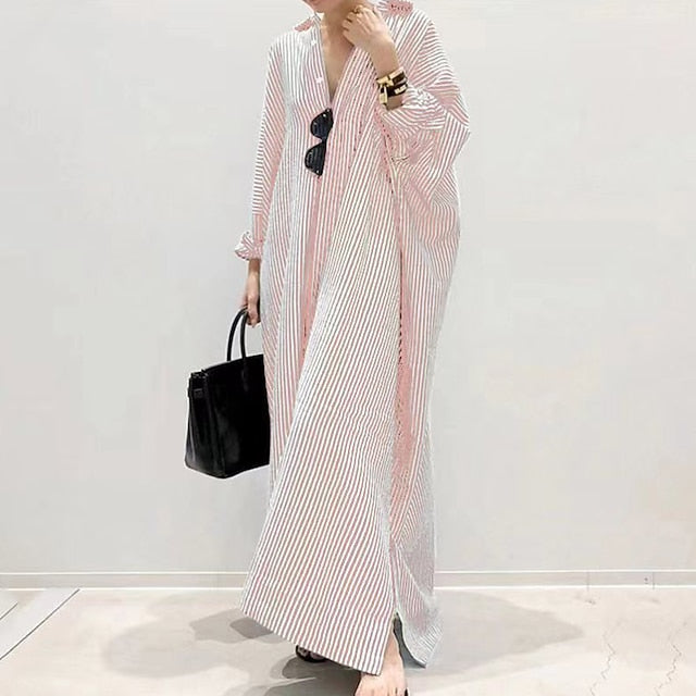 Women's Blue Black White Summer Spring Fall Maxi Dress 100%