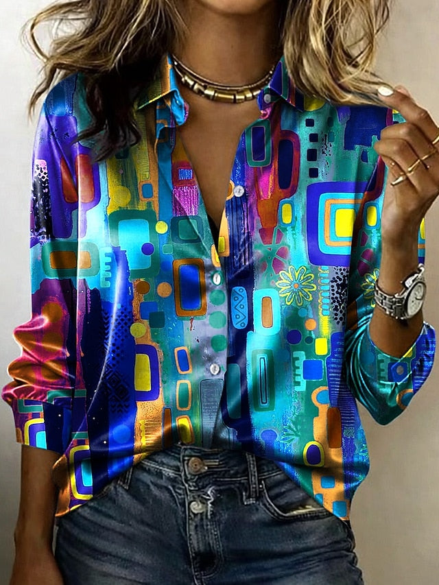 Women's Shirt Graphic Geometric Bohemia Vintage Stylish
