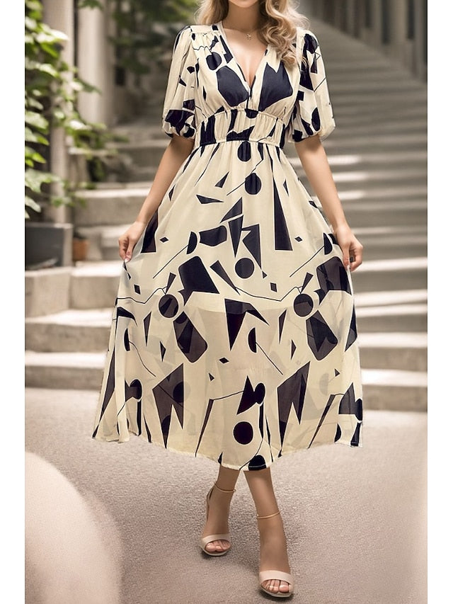 Women's Midi Dress Graduation Dress Floral Dress Fashion