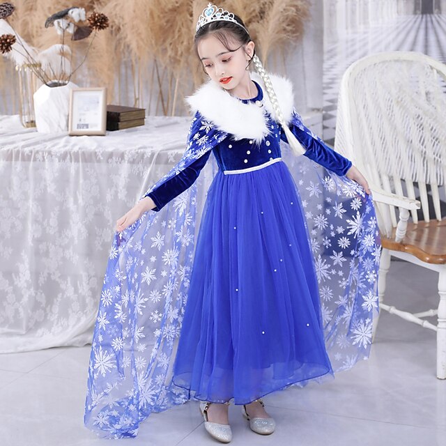 Elsa Flower Party Frozen Dress Theme Fairytale Girl Princess