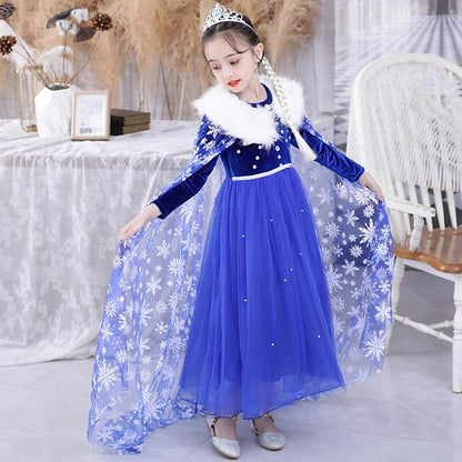 Elsa Flower Party Frozen Dress Theme Fairytale Girl Princess