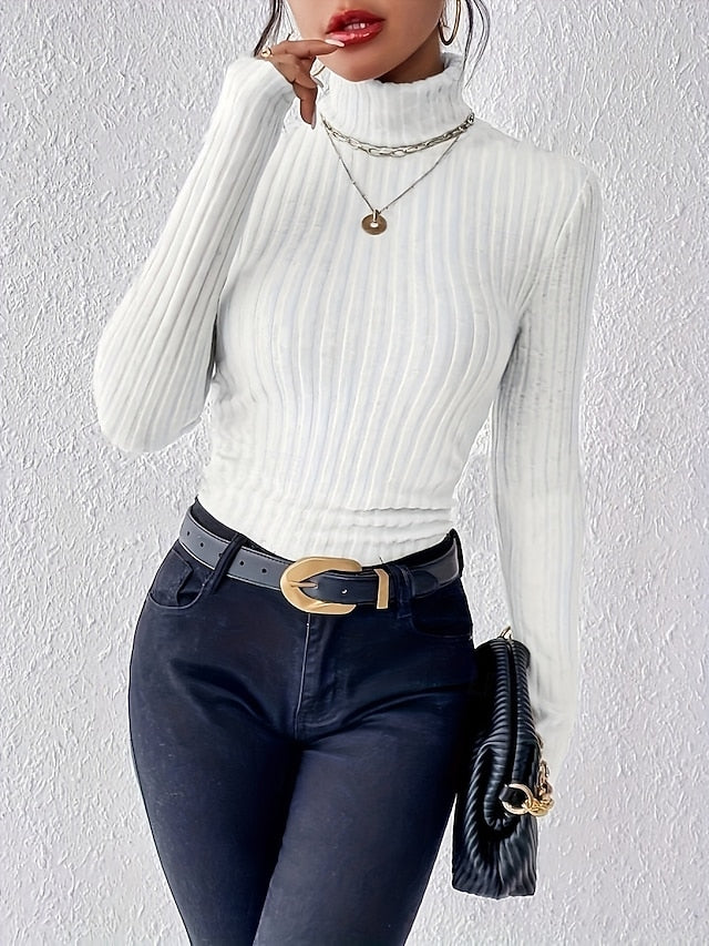 Women's Blouse Ruched Buttons Solid Color Stylish Casual