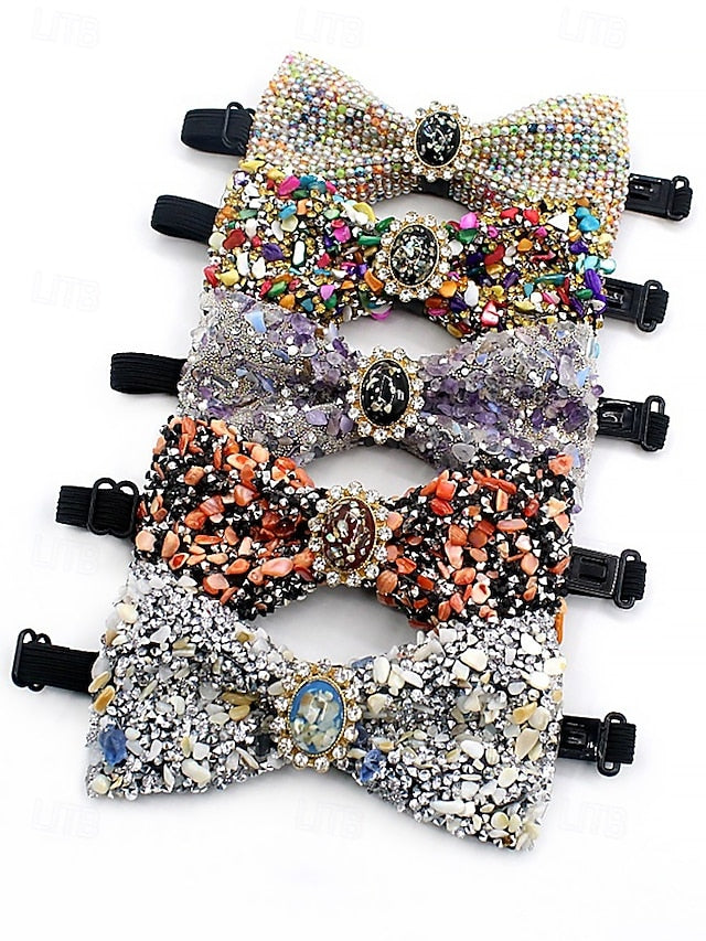 Bow Gemstone Adjustable Men's Luxury Tie – with Strap